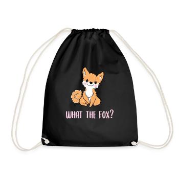 What the fox - Turnbeutel - Schwarz - Vorne