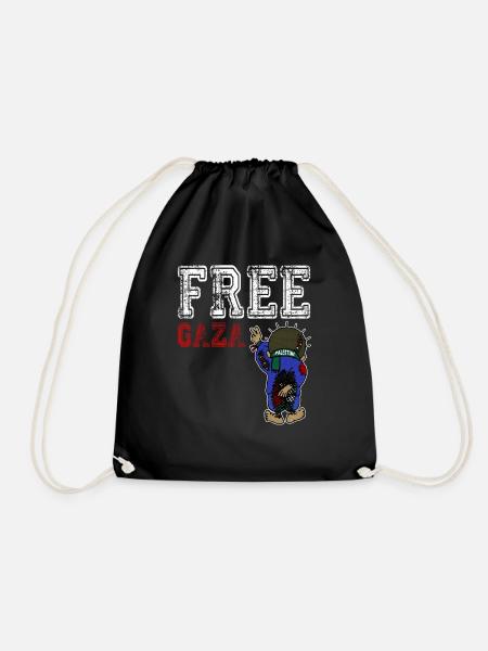 Free Gaza, Free Palestine, Save Gaza, Palestina - Drawstring Bag - black