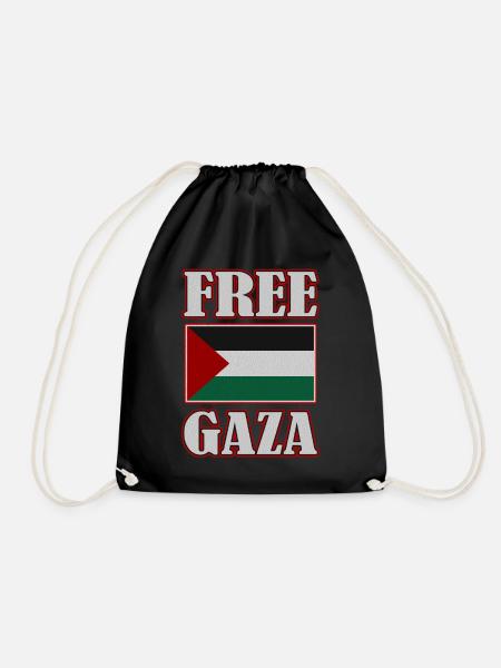 Palestine Flag, Free Palestine, Free Gaza, Gaza - Turnbeutel - Schwarz
