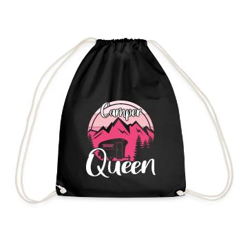 Camper Queen see you at the campground camping - Turnbeutel - Schwarz - Vorne