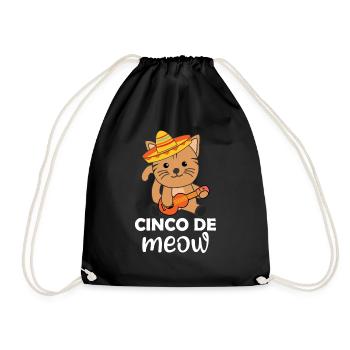 Katze cinco de meow Mexikanisch Katzen - Sac de sport léger - noir - Devant
