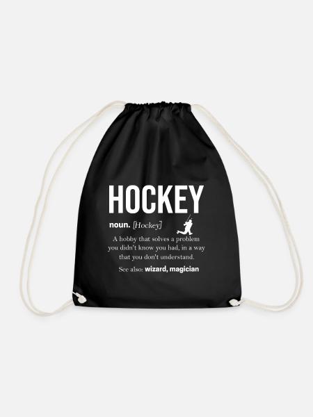 hockey - Drawstring Bag - black