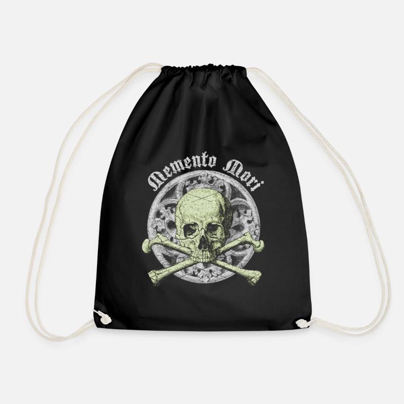 Skull Totenkopf gothic Memento-Mori Schädel - Turnbeutel - Schwarz