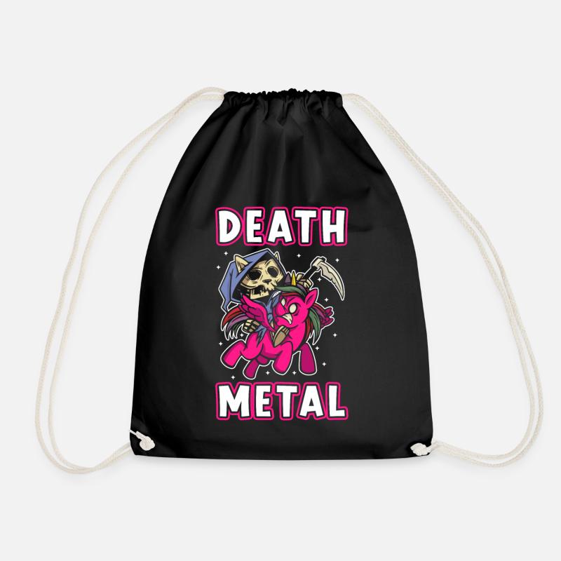 Death Metal Einhorn - Turnbeutel - Schwarz