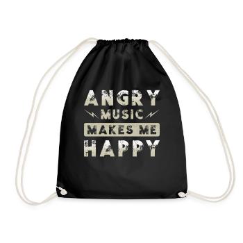 Metal Musik Angry Music - Drawstring Bag - black - Front