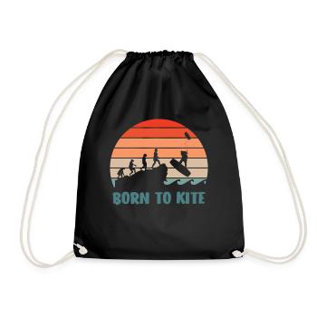 Kitesurfer Kitesurfing Kiteboarding Surfer - Turnbeutel - Schwarz - Vorne