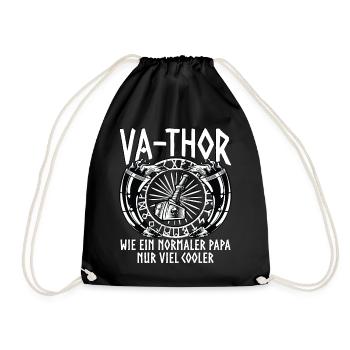 Papa Vater Vathor Vatertag Vatertagsgeschenk - Turnbeutel - Schwarz - Vorne