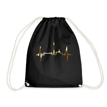 Dortmund Skyline Ruhrpott Black Yellow Stadium Fan - Drawstring Bag - black - Front