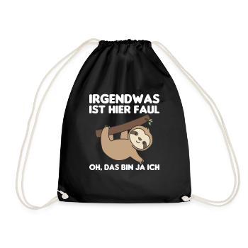 Faultier lustiger Spruch entspannt Tier - Sac de sport léger - noir - Devant