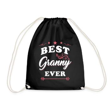Granny - Drawstring Bag - black - Front