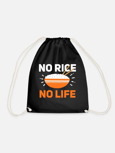 Rice Filipino Philippines Asian Food - Drawstring Bag - black