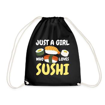 Sushi Japanese Kawaii Sushi Lovers - Drawstring Bag - black - Front