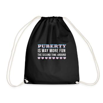 Transgender Genderqueer Trans - Drawstring Bag - black - Front