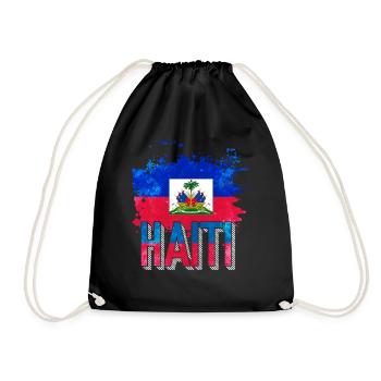 Haïti vacances drapeau Haïti - Sac de sport léger - noir - Devant