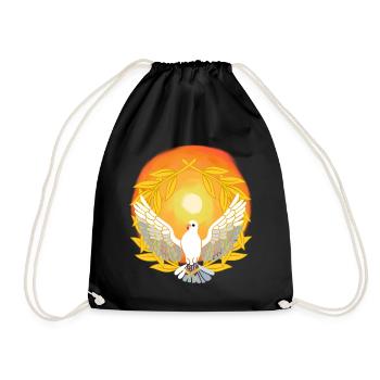 Sunlight Dove God Jesus Peace Creation - Drawstring Bag - black - Front