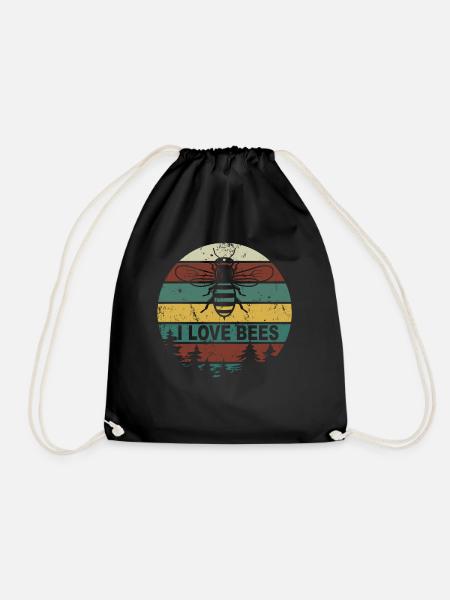 I Love Bees Honigbiene Imker Bienen Freunde - Turnbeutel - Schwarz