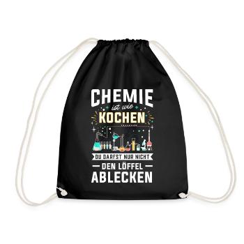 Chemie - Turnbeutel - Schwarz - Vorne