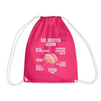Juristen Gehirn Anwalt Jurist Richter - Turnbeutel - Fuchsia - Vorne