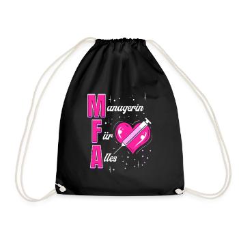 Manager for Everything - Medical Assistant - Drawstring Bag - black - Front
