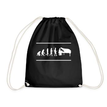 piano - Drawstring Bag - black - Front
