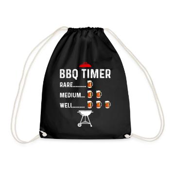Grilling BBQ Grill Master Barbecue Gift - Drawstring Bag - black - Front