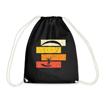Kite Surf Retro - Sac de sport léger - noir - Devant