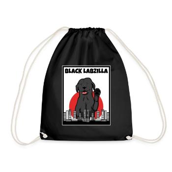 Schwarz labzilla | Funny Lab Labrador Retriever - Sac de sport léger - noir - Devant