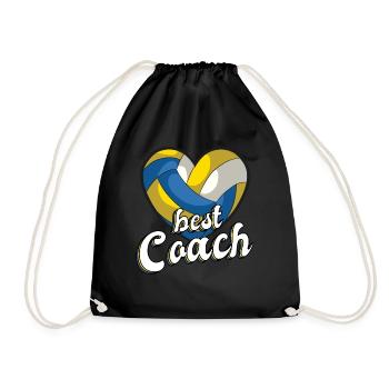 Beach volley de beach volley coach coach de volley-ball - Sac de sport léger - noir - Devant