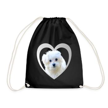 I Love my Maltais - Coeur - Maltais - Sac de sport léger - noir - Devant