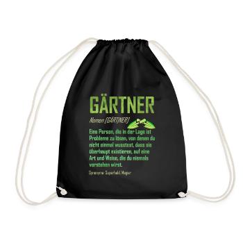 Gärtner Lustige Definition - Garten & Gartenarbeit - Turnbeutel - Schwarz - Vorne