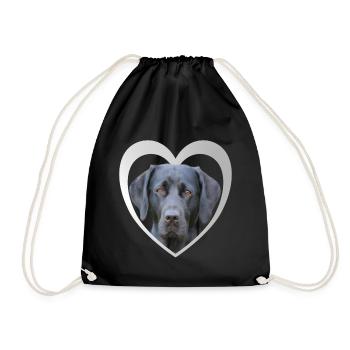 I Love my Labrador - Labrador Hunde - Turnbeutel - Schwarz - Vorne