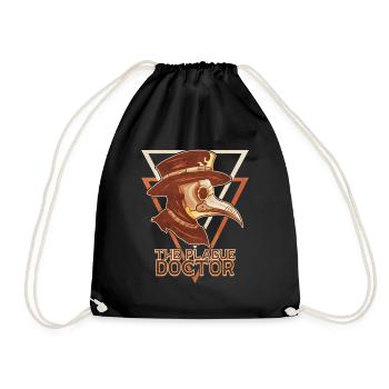 The Plague Doctor Retro Plague Doctor Steampunk Mask - Drawstring Bag - black - Front
