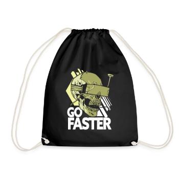 Go Faster - FPV Drone Drone Pilot - Drawstring Bag - black - Front