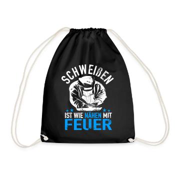WIG Schweißer Schweißfachmann Schlossermeister - Turnbeutel - Schwarz - Vorne