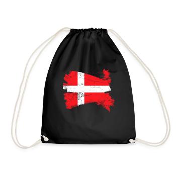 Danemark Drapeau - Sac de sport léger - noir - Devant