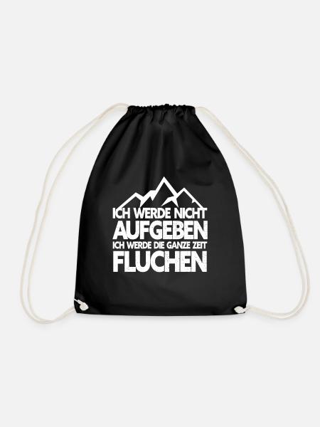 Wanderer Bergsteiger Spruch - Wander - Turnbeutel - Schwarz