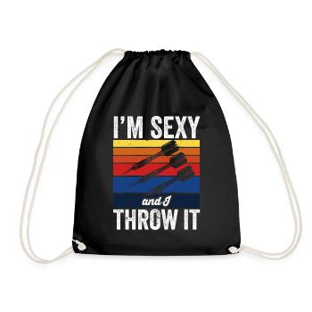 Dans le cadeau sexy et I Throw It Dartspieler - Sac de sport léger - noir - Devant