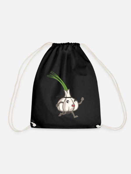 Cooler Knoblauch - Turnbeutel - Schwarz