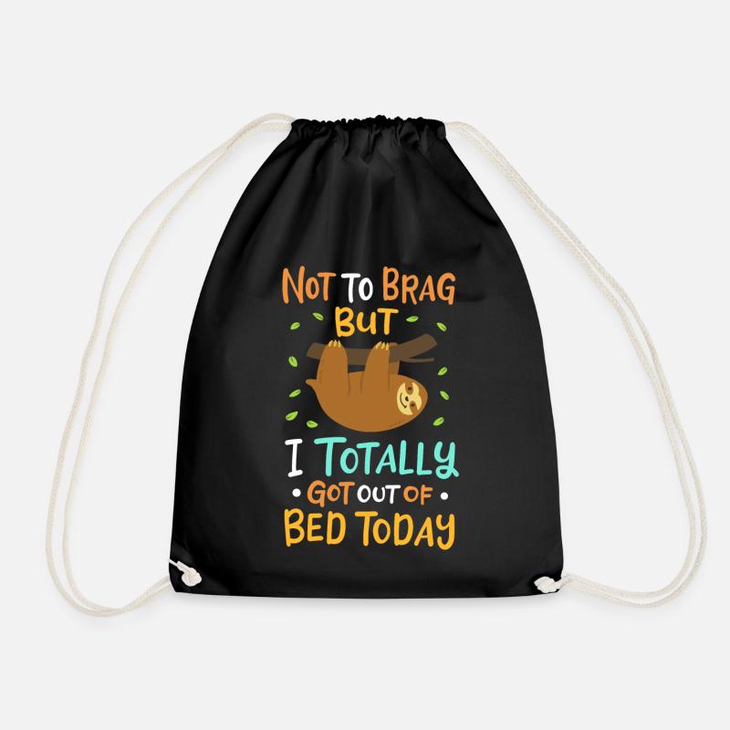 Sloth sloth lovers - Drawstring Bag - black
