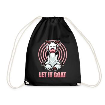 Goat for a yoga lover - Drawstring Bag - black - Front