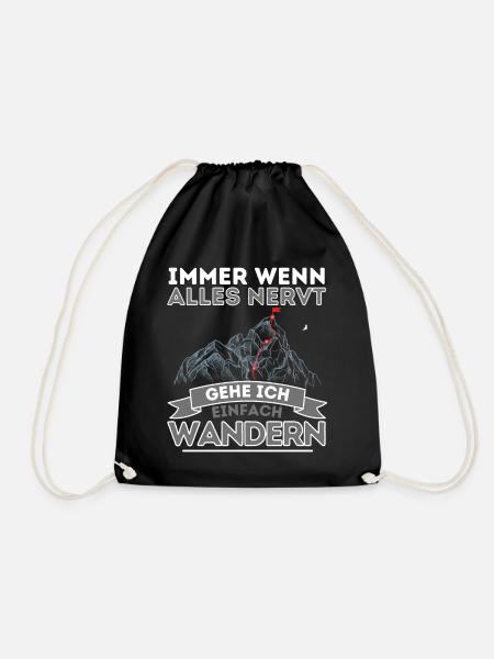 wandern - Turnbeutel - Schwarz