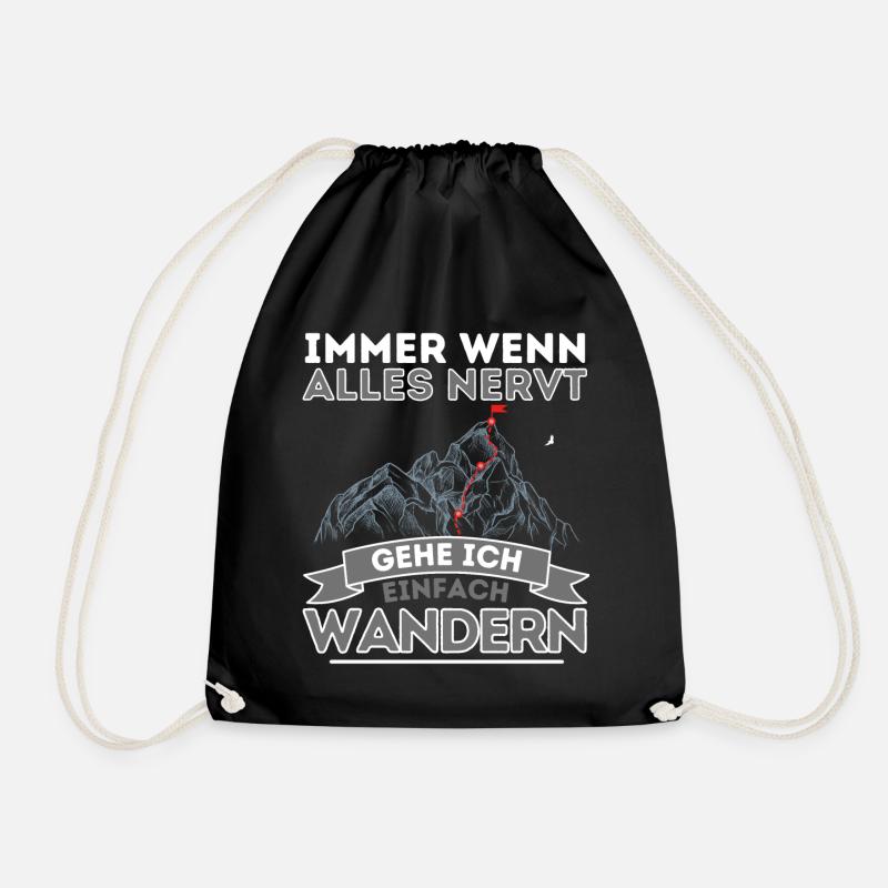 wandern - Turnbeutel - Schwarz