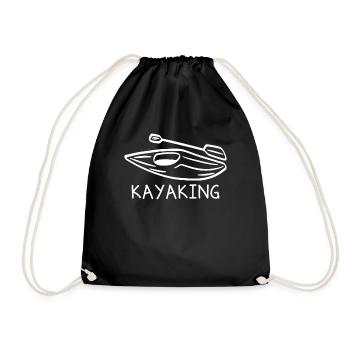 Kayaking Canoeing Canoe Kayakers Kayaker Kayak - Drawstring Bag - black - Front