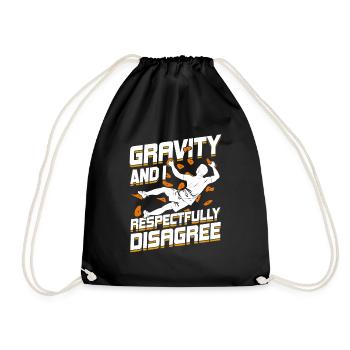 Lustiges Bouldern Sport Boulderer Geschenk - Turnbeutel - Schwarz - Vorne
