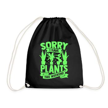 Garden allotment garden plants gardener gift - Drawstring Bag - black - Front