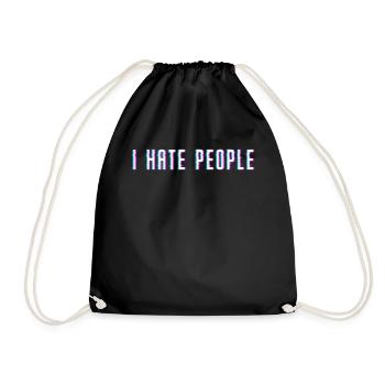 Je déteste les gens - Sac de sport léger - noir - Devant