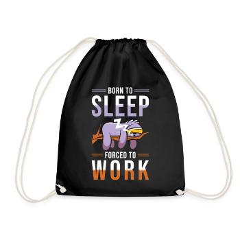 Paresseux drôle - Sac de sport léger - noir - Devant
