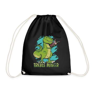 Treble Maker Funny dinosaur playing the violin - Sac de sport léger - noir - Devant