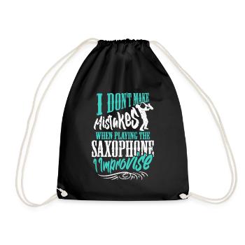 Je ne fais pas de mistakes quand on joue les saxophones - Sac de sport léger - noir - Devant