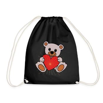 Câlins amour cher Valentin cordial - Sac de sport léger - noir - Devant